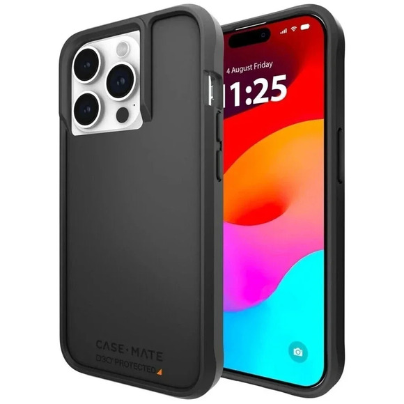 Case-Mate Tough iPhone 15 Pro Case - Black [16ft D3O Impact Protection] [Compati - Picture 2 of 10